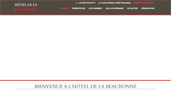 Desktop Screenshot of hotel-beauronne.com
