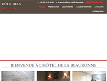 Tablet Screenshot of hotel-beauronne.com
